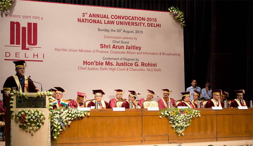 Legal academics faced massive manpower crunch; Arun Jaitley at NLU Delhi Third Annual Convocation