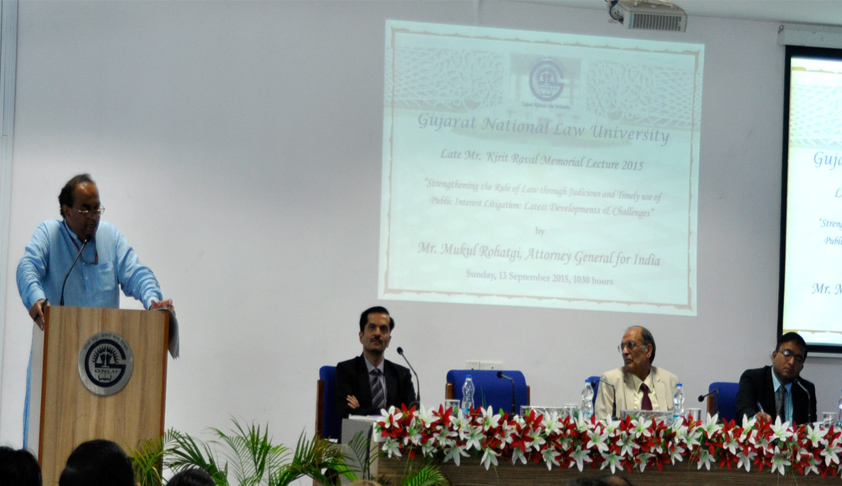 GNLU organizes Late Kirit Raval Memorial Lecture, 2015