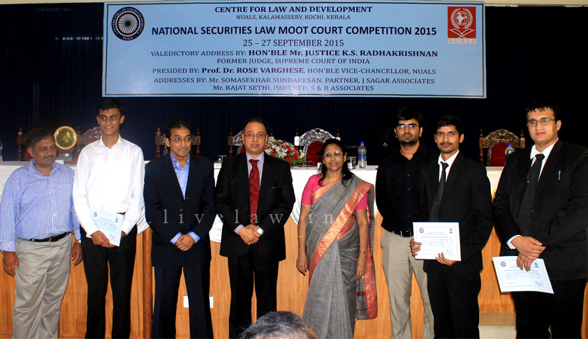 RGNUL, Punjab wins NUALS Kochi’s National Securities Law Moot Court, GLC Mumbai finishes as runner up