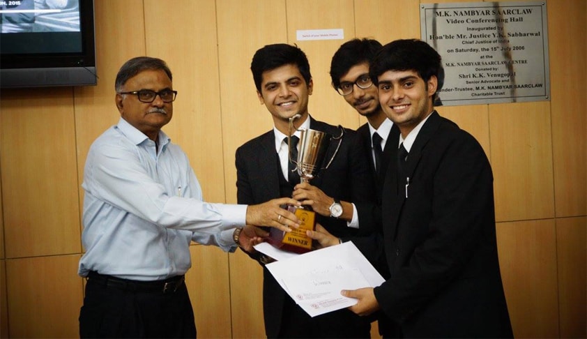 Institute of Law, Nirma University wins the NALSAR Justice Bodh Raj Sawhny Memorial Moot Court Competition, 2015 Institute of Law, Nirma University wins the NALSAR Justice Bodh Raj Sawhny Memorial Moot Court Competition, 2015