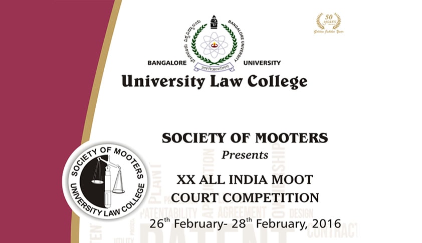 ULC Bangalores 20th All India Moot Court Competition, February 2016