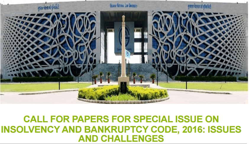 Call for Papers for Special Issue on Insolvency and Bankruptcy Code, 2016: Issues and Challenges