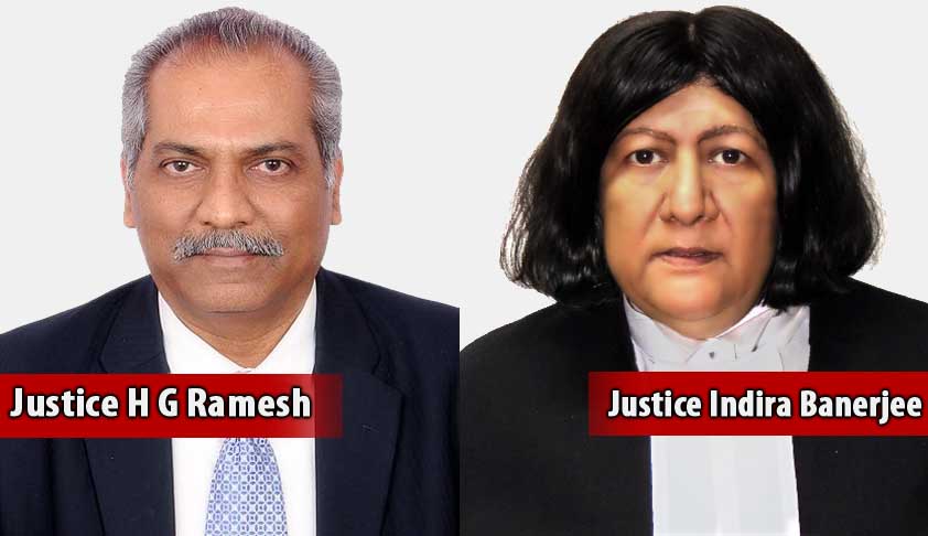 Supersession: Justice HG Ramesh Declines Offer Of Madras Chief Justice-ship, Justice Indira Banerjee New Madras CJ