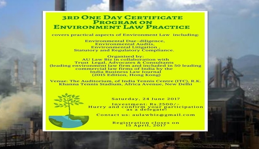 3rd One Day Certificate Program on Environmental Law