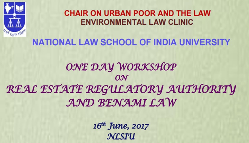 One Day Workshop On Real Estate Regulatory Authority And Benami Law One Day Workshop On Real Estate Regulatory Authority And Benami Law