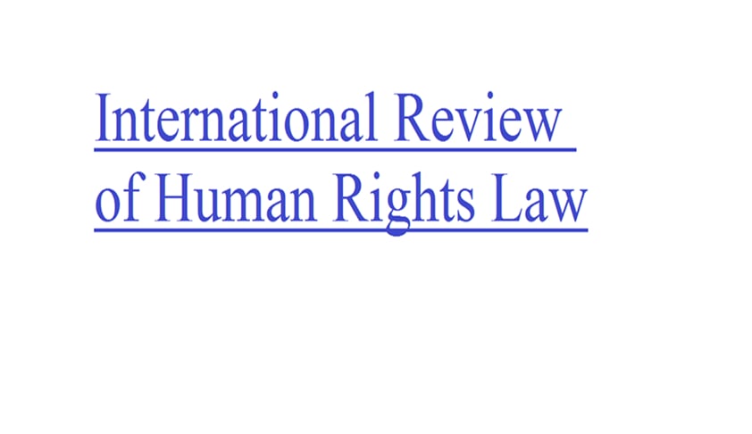 Call for Papers: International Review of Human Rights Law