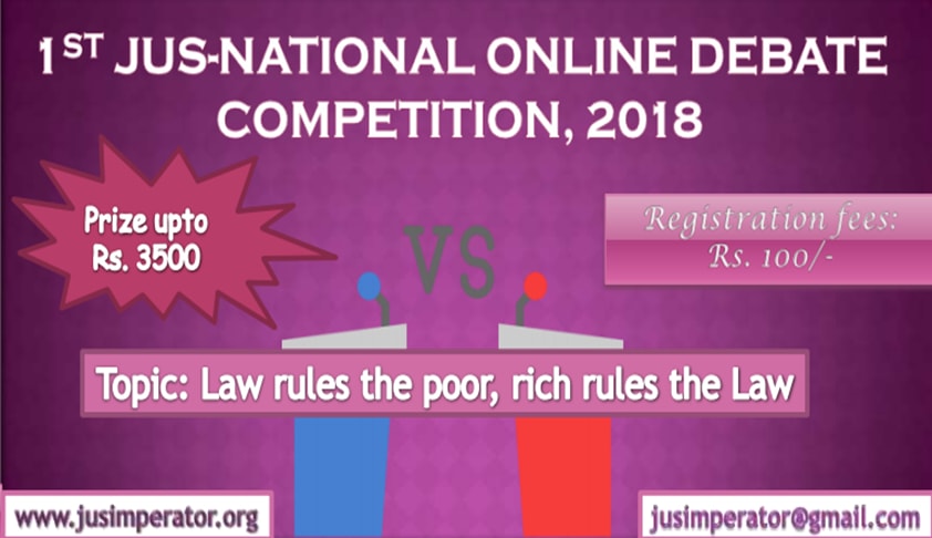 Jus Imperator 1st National Online Debate Competition [26th Jan]