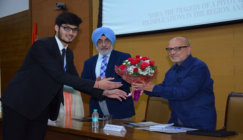 Rajendra Madhukar Delivers Special Lecture On Syrian Crisis At RGNUL Rajendra Madhukar Delivers Special Lecture On Syrian Crisis At RGNUL