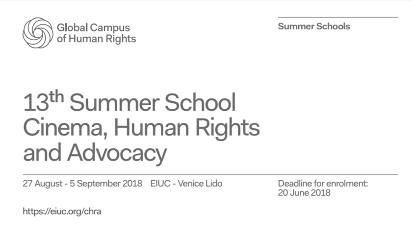 EIUC & CHRA’s 13th Cinema Human Rights and Advocacy Summer School [27th Aug-5th Sept]