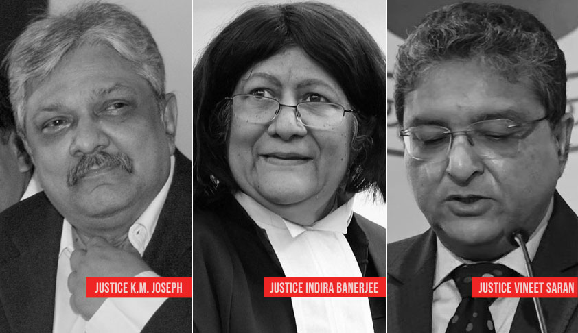 SC Collegium Re-Recommends Justice KM Joseph; Also Madras HC CJ Indira Banerjee & Odisha HC CJ Vineet Saran For Elevation To SC [Read Resolutions]