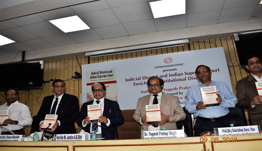 Justice Sikri Releases Yogesh Pratap’s Book on Judicial Dissent Justice Sikri Releases Yogesh Pratap’s Book on Judicial Dissent