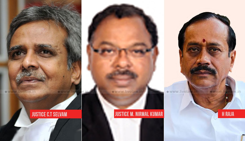 Madras HC Closes Contempt Proceedings Against BJP Leader H Raja After His Unconditional Apology