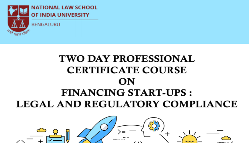 NLSIU’s Certificate Course On Financing Start-Ups [24th-25th Nov]