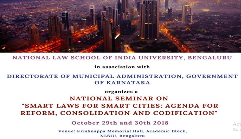 Call For Papers: NLSIU’s National Seminar On Smart Cities [29th-30th Oct]