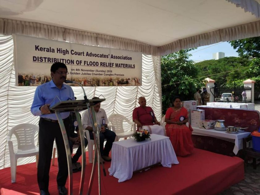 Kerala High Court Advocates Distribute Relief Materials To Flood Victims