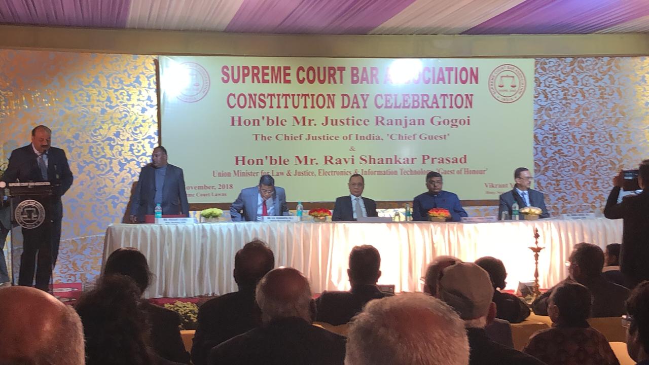 Constitution Day Celebration Was Organized By Supreme Court,Not By The Govt : CJI Clarifies To SCBA President Who Praised Govt. For The Initiative Constitution Day Celebration Was Organized By Supreme Court,Not By The Govt : CJI Clarifies To SCBA President Who Praised Govt. For The Initiative