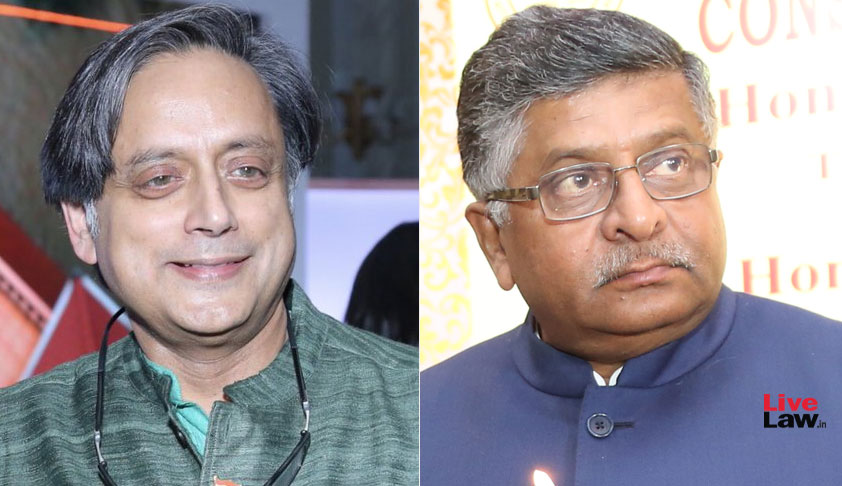 Shashi Tharoor Files Criminal Defamation Case Against Ravi Shankar Prasad For Calling Him “Murder Accused”