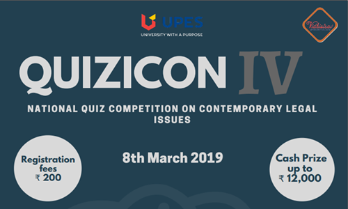 UPES Dehraduns QUIZICON IV [8th Mar]