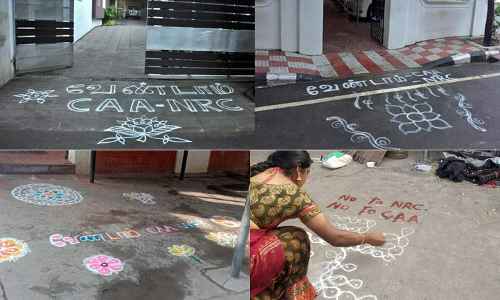 Madras HC Lawyers Slam Chennai Police Actions Against Anti-CAA Kolam Protests Madras HC Lawyers Slam Chennai Police Actions Against Anti-CAA Kolam Protests