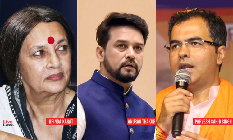No Hate Speech Offence Made Out Against Anurag Thakur & Parvesh Verma : Supreme Court In Brinda Karats Plea No Hate Speech Offence Made Out Against Anurag Thakur & Parvesh Verma : Supreme Court In Brinda Karats Plea