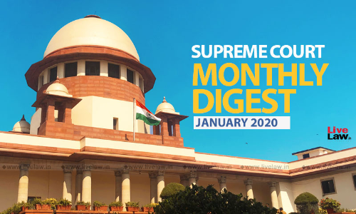 Supreme Court Monthly Digest [January 2020]