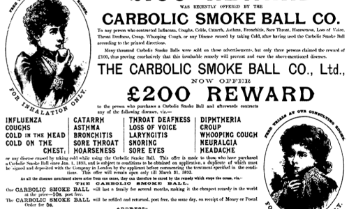 Carlill v Carbolic Smoke Ball Co : A Landmark Decision Which Came Amid An Epidemic