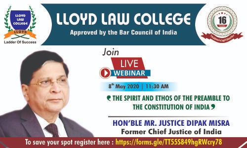 Lloyd Law Colleges Webinar On Preamble To The Constitution Lloyd Law Colleges Webinar On Preamble To The Constitution
