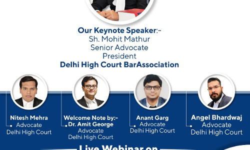 Mohit Mathur, President DHCBA To Address In Webinar On Appeals And Revisions In Criminal Law (9th May)
