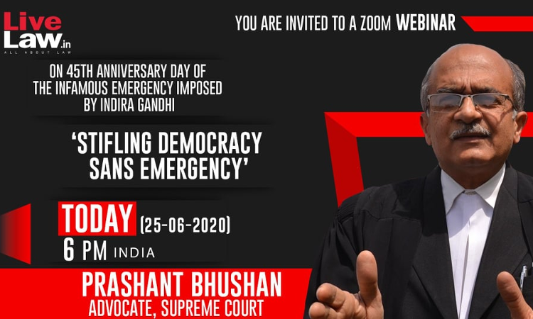 [VIDEO] Talk On  Stifling Democracy Sans Emergency  By Advocate Prashant Bhushan