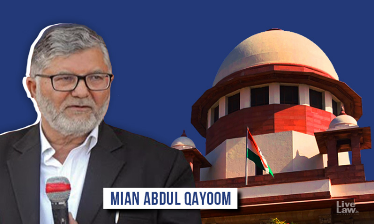 SC Issues Notice On J&K HC Bar Association President Mian Abdul Qayooms Habeas Plea Against Detention Order