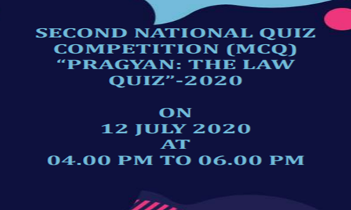 2nd National Quiz Competition - PRAGYAN: The Law Quiz-2020 At Modern College of Law