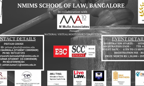 NMIMS National Virtual Moot Court Competition [11th-13th Sept]