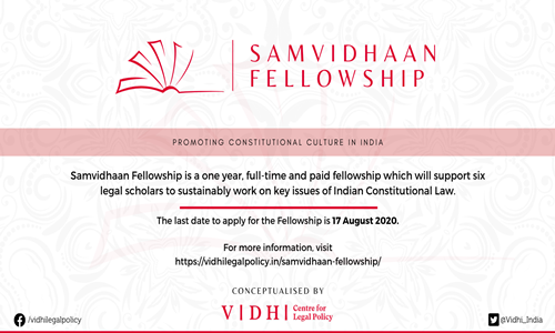 Applications Open: Vidhis Samvidhaan Fellowship