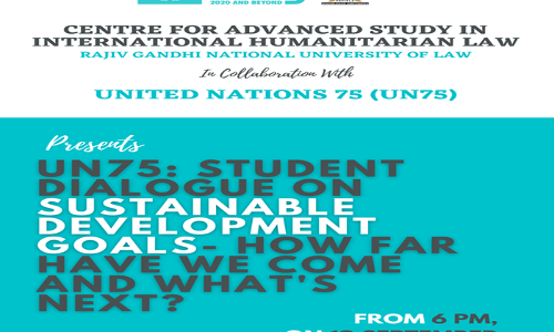Call For Applications: Panellists & Audience For UN75 Online Student Dialogue On SDGs [19th Sept]