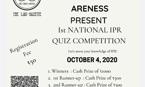 The Law Gazettes 1st IPR Quiz Competition [4th Oct]