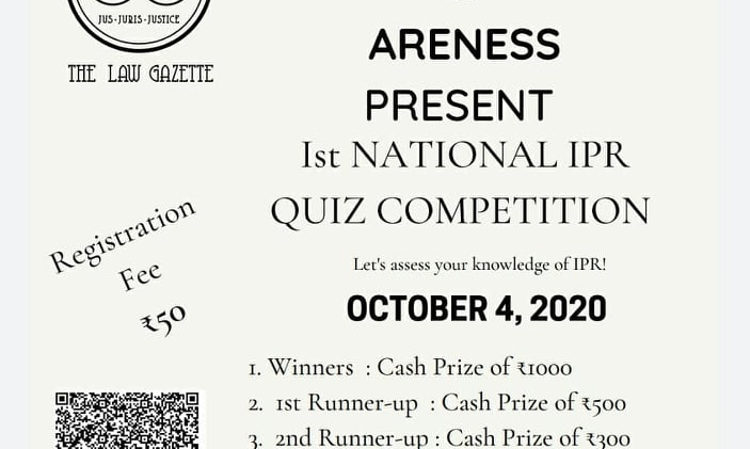 The Law Gazettes 1st IPR Quiz Competition [4th Oct]