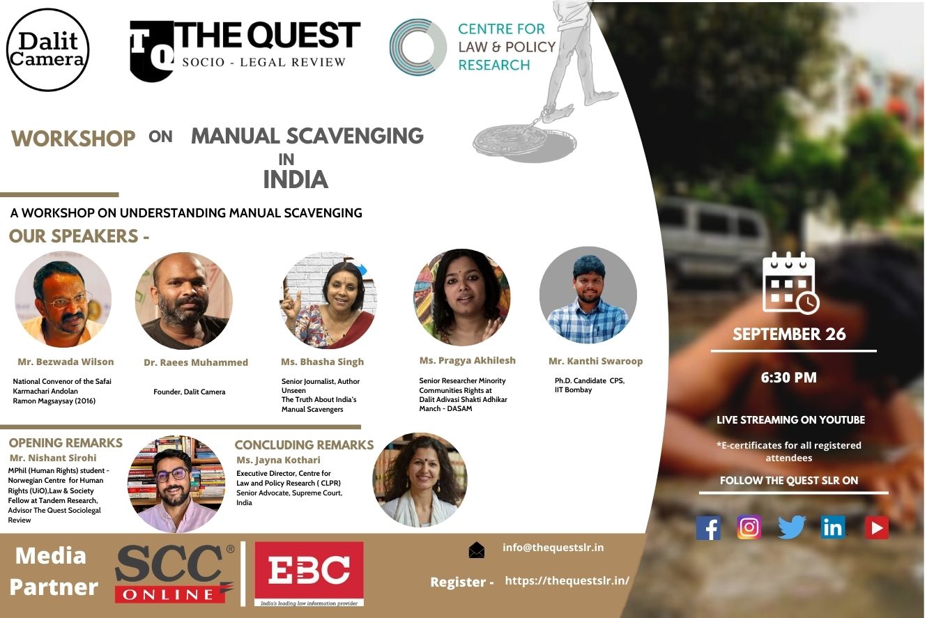 Quest-CLPR-Dalit Camera Workshop: Manual Scavenging [26th Sept]