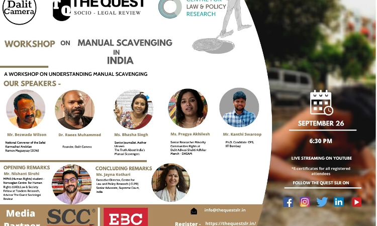 Quest-CLPR-Dalit Camera Workshop: Manual Scavenging [26th Sept]