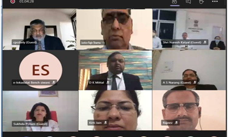 Haryana Legal Services Authority Conducts E-Lok Adalat