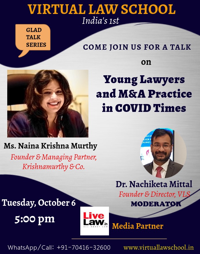 VLS GLAD Talk: M&A Practice In COVID-19 [6th Oct]