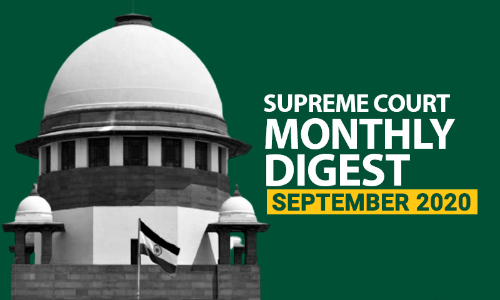 Supreme Court Monthly Digest: September 2020