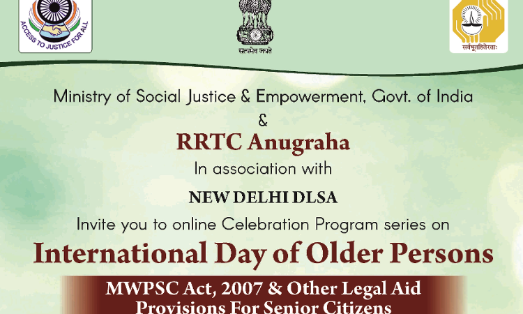 MSJE & Anugraha Event: MWPSC Act & Legal Aid Provisions For Senior Citizens [23rd Oct]