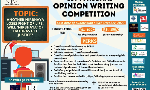 The Legisprudences 1st National Opinion Writing Competition