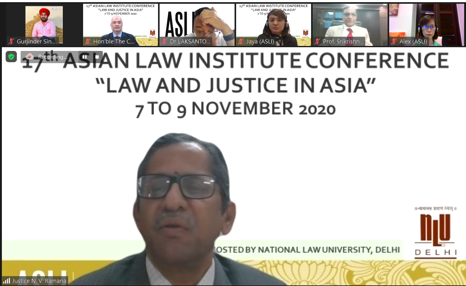 NLU-Delhi Hosts 17th Asian Law Institute (ASLI) Virtual Conference 2020 NLU-Delhi Hosts 17th Asian Law Institute (ASLI) Virtual Conference 2020