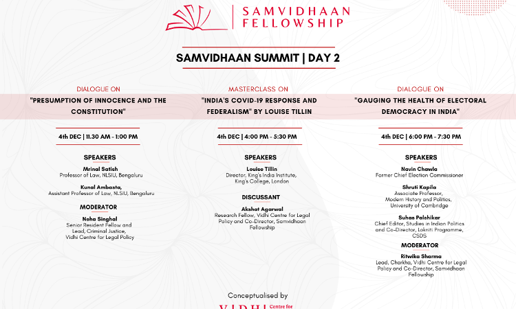 Vidhi Centre For Legal Policy Is Organising Samvidhaan Summit Vidhi Centre For Legal Policy Is Organising Samvidhaan Summit