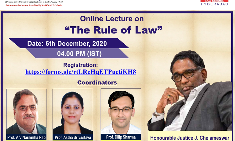 Online Lecture On The Rule Of Law By Justice Chelameswar Online Lecture On The Rule Of Law By Justice Chelameswar