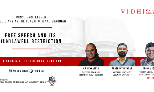 Public Conversation On Free Speech And Its (Un)Lawful Restriction Public Conversation On Free Speech And Its (Un)Lawful Restriction