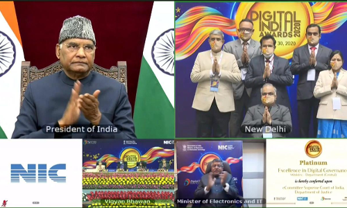Platinum Award For Excellence In Digital Governance Conferred On e-Committee Of Supreme Court Of India Platinum Award For Excellence In Digital Governance Conferred On e-Committee Of Supreme Court Of India