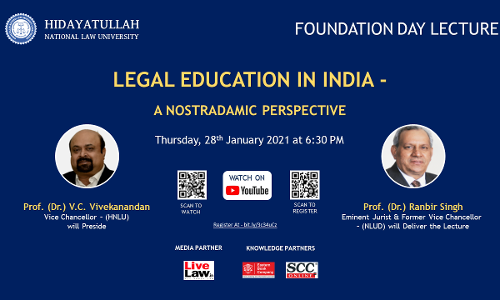 Foundation Day Lecture At HNLU, Raipur [28th January 2021]
