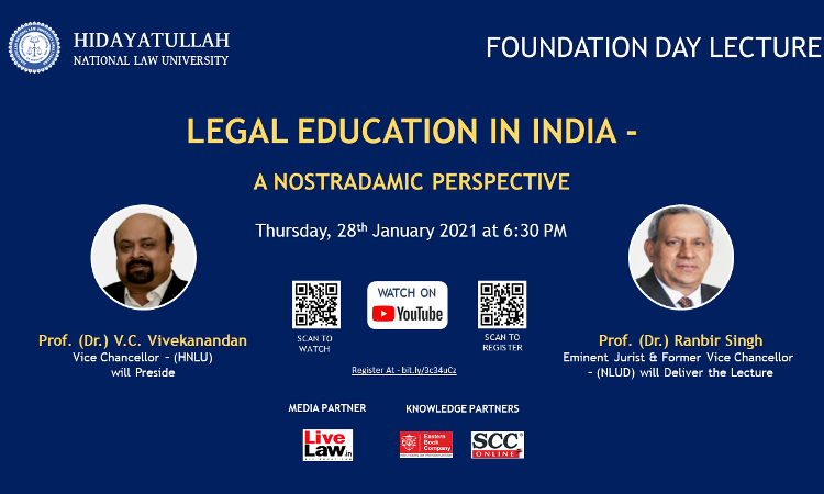 Foundation Day Lecture At HNLU, Raipur [28th January 2021]